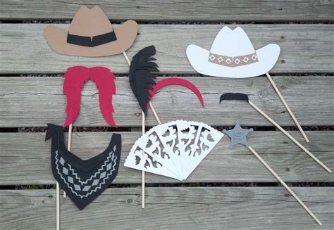 Cowboy Western Themed Photo Booth Props Set Of By Fiftyeightfacets 32