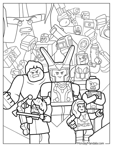 Avengers Lego Coloring Pages Fun And Exciting Printable Activities