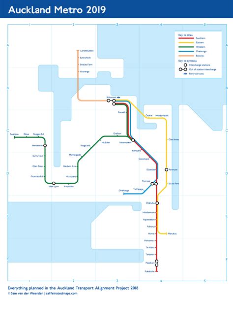 Auckland Metro 2029 In The Style Of The Tube Map Caffeinated Maps