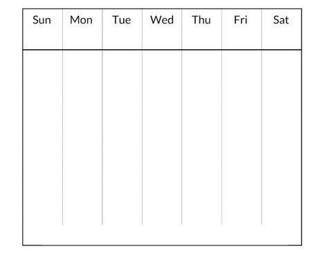 Free Printable Blank Weekly Calendar