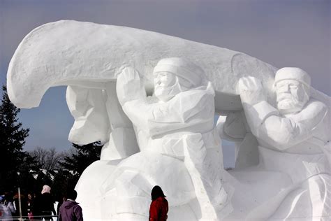Snow Sculpture At Festival Du Voyageur Simply Col Flickr