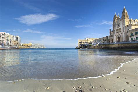 Balluta Beach The Beach In Balluta Bay In Malta K B Flickr