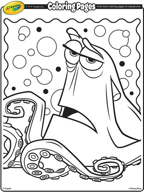 735,224 get crafts, coloring pages, lessons, and more! Finding Dory Hank, the Septopus Coloring Page | crayola.com