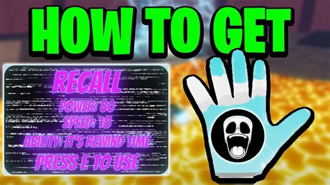 HOW TO GET SECRET RECALL GLOVE In SLAP BATTLES In ROBLOX YouTube