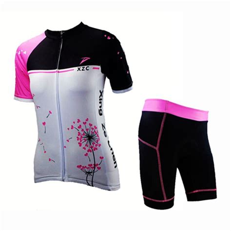 Buy Pink Cycling Jersey Women Shirt Shorts Bike