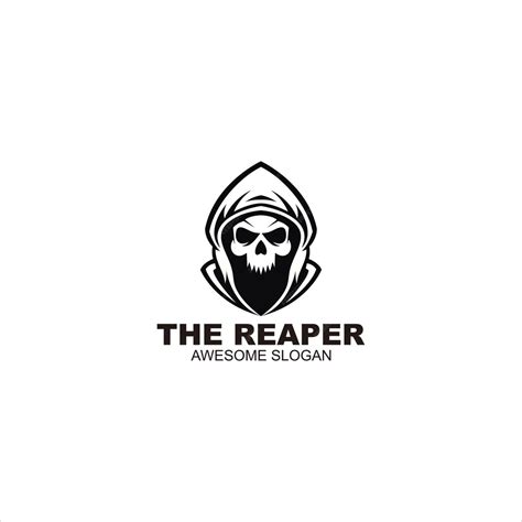 Premium Vector Reaper Head Mascot Logo Vector Illustration