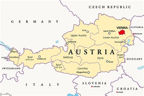 Austria On World Map