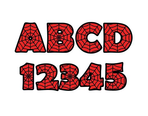 SPIDER ALPHABET SVG Bundle Spider Alphabet Clipart Halloween | Etsy