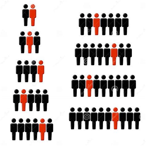 1 Fuera De Cada Estadística Calcula Stock De Ilustración Ilustración De Resultados Personas