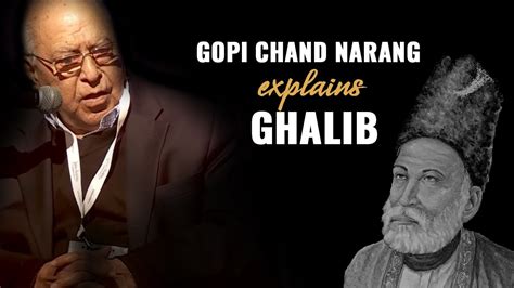 Gopi Chand Narang Explains Ghalib Jashn E Rekhta Youtube
