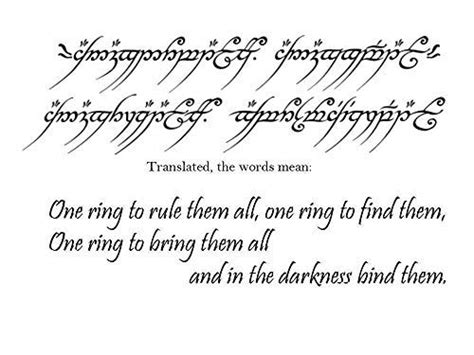 One Ring Lord Of The Rings Magical Jewelry