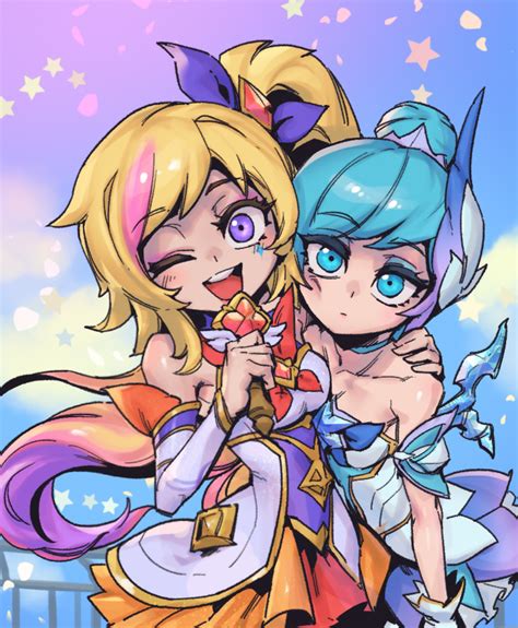 Seraphine Orianna Star Guardian Seraphine And Star Guardian Orianna League Of Legends Drawn