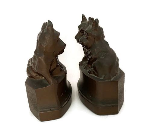 Vintage Scottie Dog Bookends By Nuart Metal Creations Nyc Duckwells