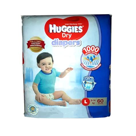 Huggies Dry Baby Belt Diaper L 9 14 Kg 60s Togumogu