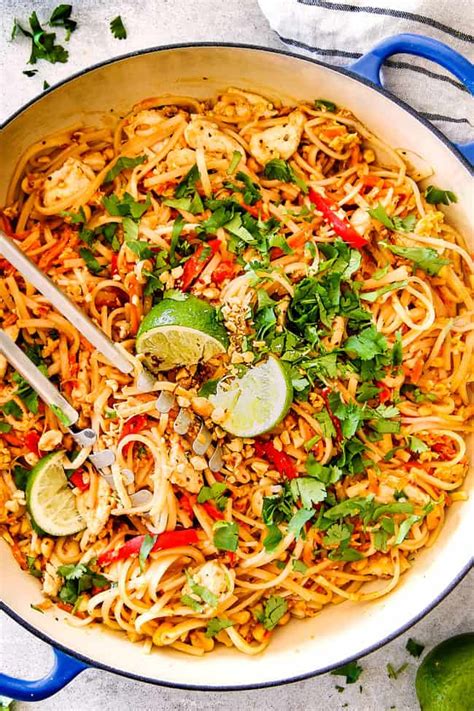 Chicken pad thai is a dish that consists of rice noodles mixed with chicken, pad thai sauce, eggs, bean sprouts, and various other ingredients. BEST EVER Chicken Pad Thai (Video) with Pantry Friendly Ingredients!