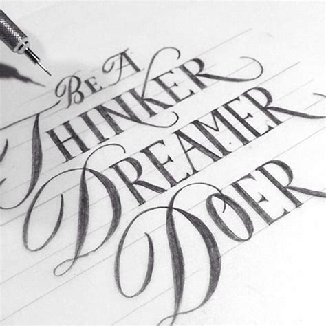 Be A Thinker Dreamer Doer Hand Lettering Inspiration Tattoo