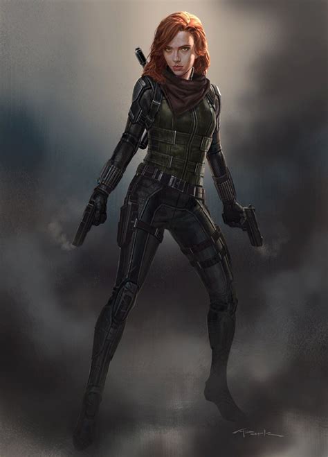 marvel concept artist shares approved design for black widow in avengers infinity war black