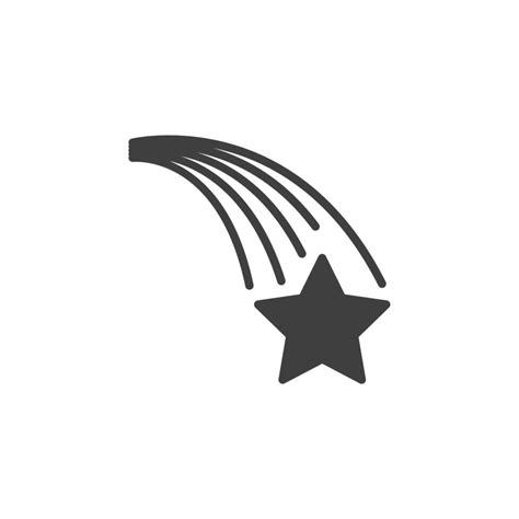 Vector Sign Of The Shooting Star Symbol Is Isolated On A White