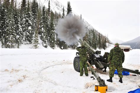 Canadian Forces Artillery Task Force Is Deployed In Rogers Pass With