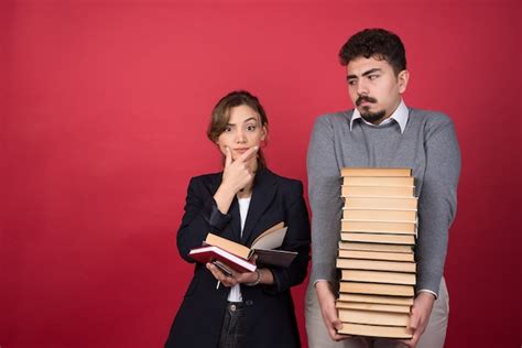 Free Photo Woman Employee Looking At Camera With Her Partner Next To Her