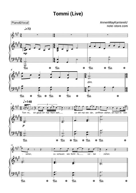Noten sind wichtig und fast unersetzlich wenn es darum geht, zusammenhnge zu erklren und sich zu orientieren. AnnenMayKantereit - Tommi (Live) Noten für Piano ...