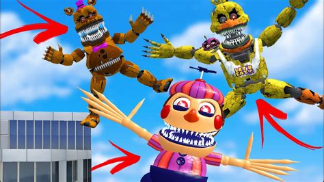 Throwing Animatronics Off Buildings Gmod Fnaf Sandbox Funny Moments