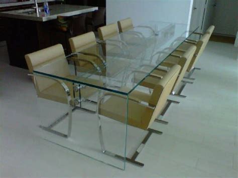 Custom Glass Desk Top Modern White Gloss Dining Table Doxa Murasakinyack