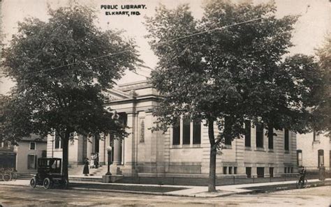 public library elkhart in postcard