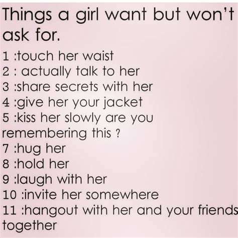 Things A Girl Want But Won't Ask For Pictures, Photos, and Images for ...
