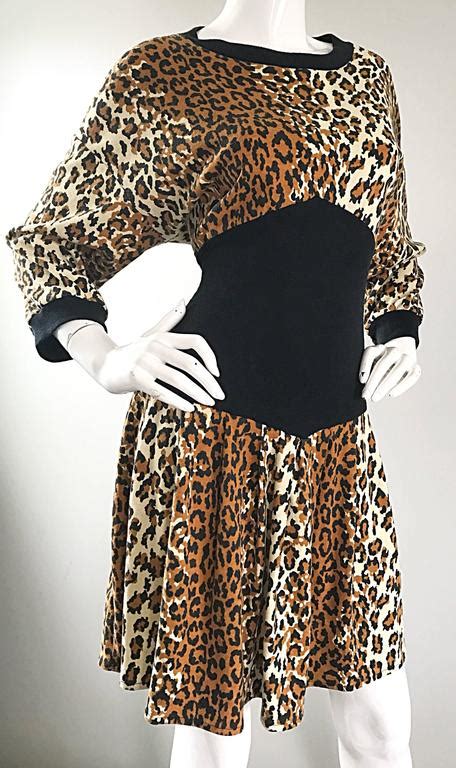 Amazing 1980s Leopard Cheetah Print Dolman Sleeve Vintage 80s