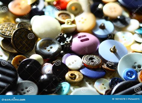 Buttons Stock Photo Image Of Hobby Metal Material 18216578