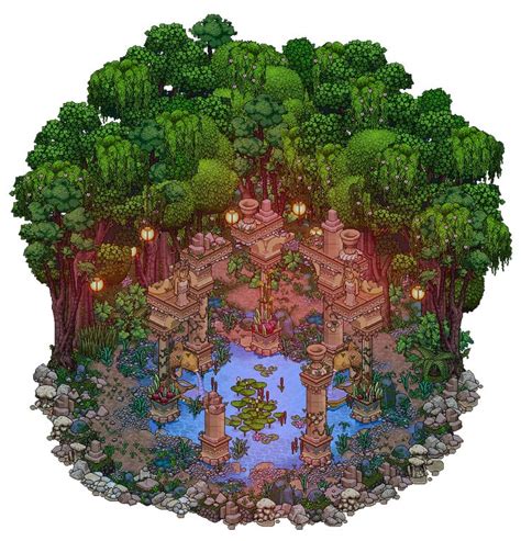Ancient Ruin By Cutiezor On Deviantart Pixel Art Landscape Ancient