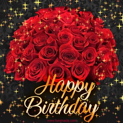 Beautiful Red Roses In A Box Happy Birthday Video Card Download Video On Funimada Com