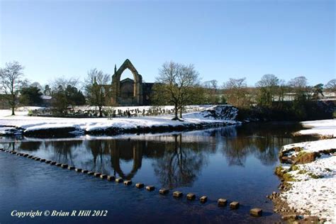Yorkshire Abbey Bolton Abbey In The Snow