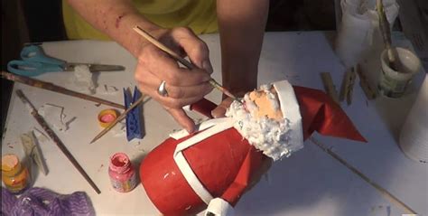How To Make Santa Claus From Plastic Bottle Simple Craft