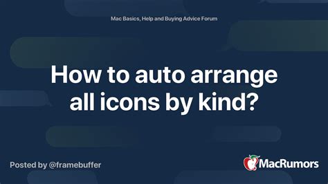 How To Auto Arrange All Icons By Kind Macrumors Forums