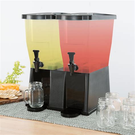 Choice 6 Gallon Black Double Stand Beverage Juice Dispenser Juice Dispenser How To Make
