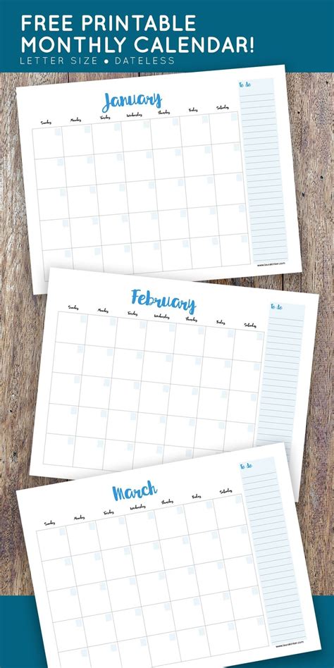 Free Printable Calendar No Dates Month Calendar Printable