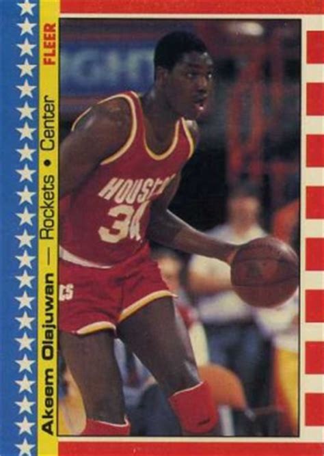 Hakeem olajuwon houston rockets nba basketball court sports teams crisp crystal image crystals. 1987 Fleer Sticker Hakeem Olajuwon #3 Basketball Card Value Price Guide