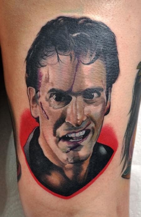 Stylised Ash From The Evil Dead By Alan Aldred TattooNOW