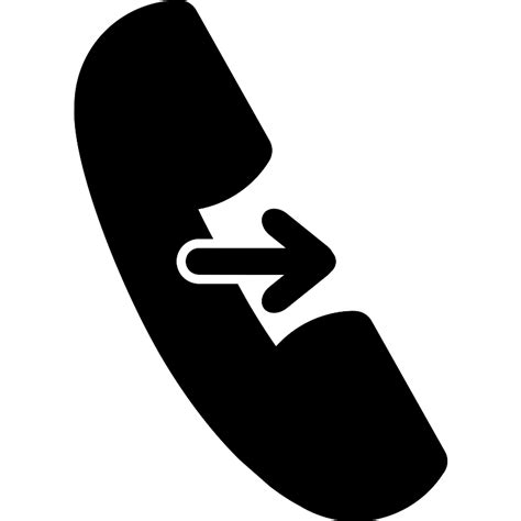 Call Answer Symbol Of An Auricular With Right Arrow Vector Svg Icon