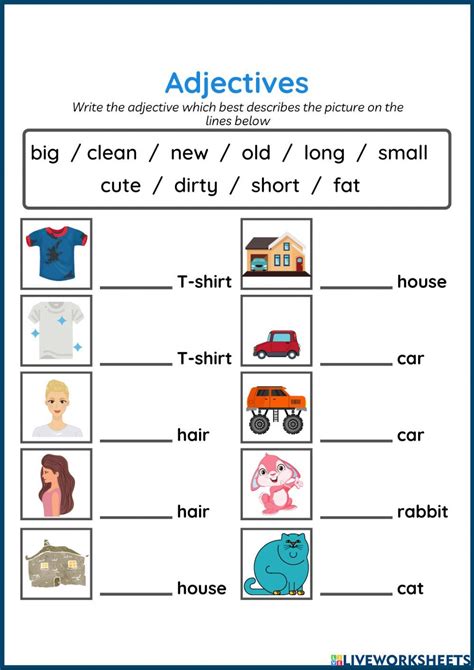 Adjectives Worksheet Interactive Worksheet Material Escolar En Ingles