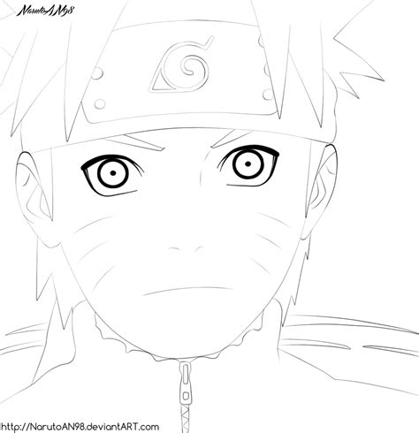 Naruto Uzumaki Lineart By Narutoan98 On Deviantart