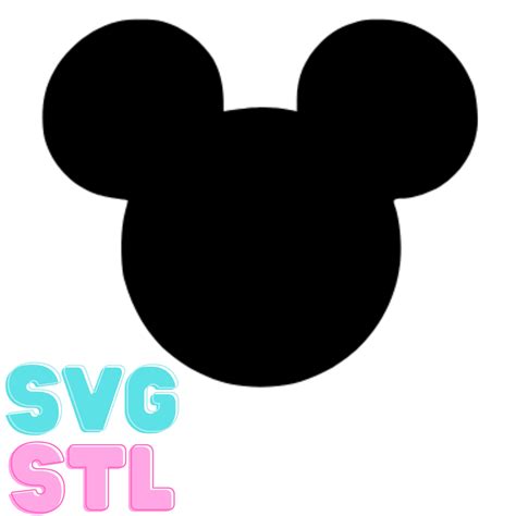 Stl File Mickey Head Plain Wall Art Stl And Svg Mickey Ears Outline