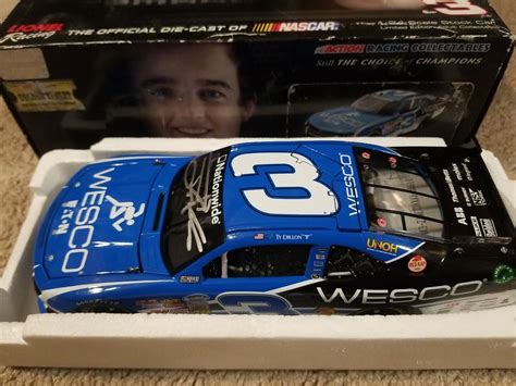 Autographed Ty Dillon 3 Wesco 2014 Camero 124 Scale Nascar Diecast Ebay