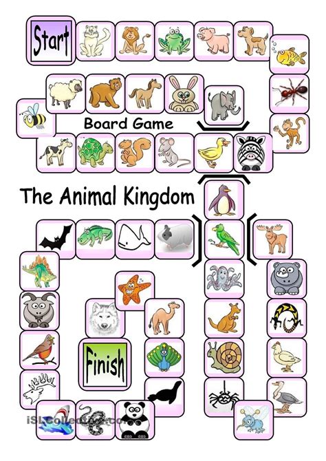 Board Game The Animal Kingdom Board Games English Lessons For Kids