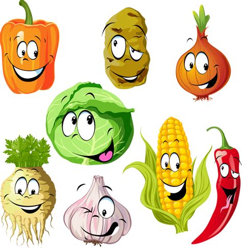 Vegetable Fruit Vegetal Drawing Dessin Animxe9 Cartoon Vegetables Png