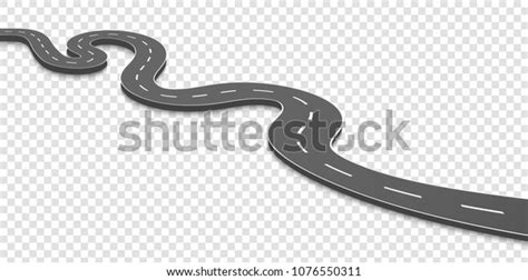 Creative Vector Illustration Winding Curved Road Stock Vector Royalty