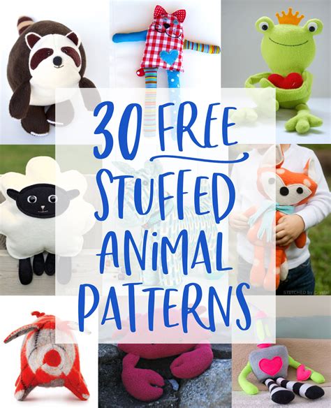 50 Free Printable Stuffed Animal Patterns Swoodson Says 25 Easy