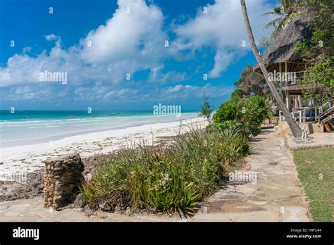 The Beautiful Diani Beach Along The Shores Of The Indian Ocean In
